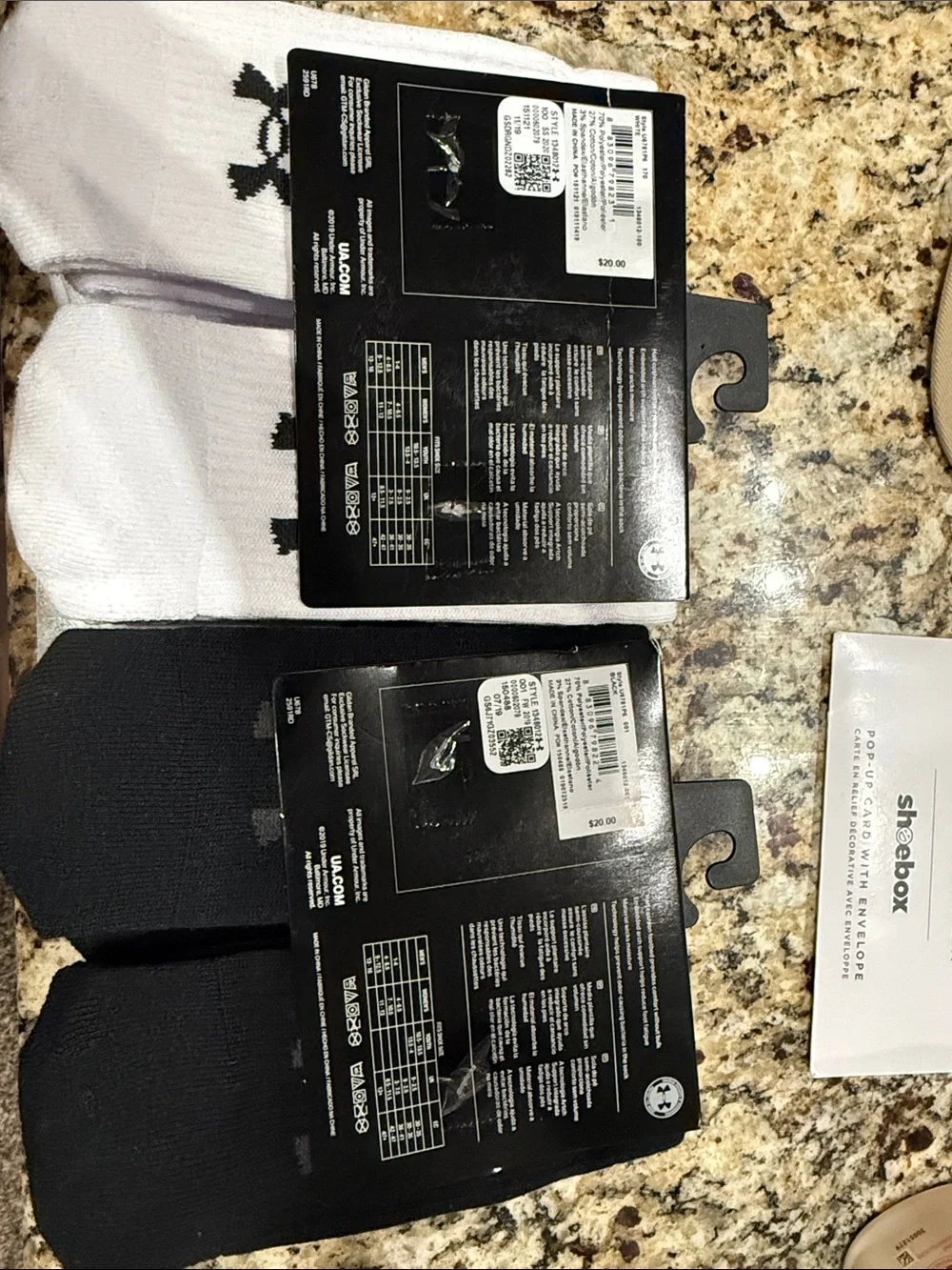 Under Armour Kids Crew Socks - White & Black